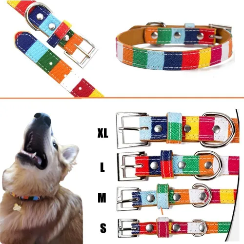Vista 5 de Collar de perro XS, collar de cuero para perro, juego de correa y collar personalizado, para pequeños, seguro y cómodo (S)
