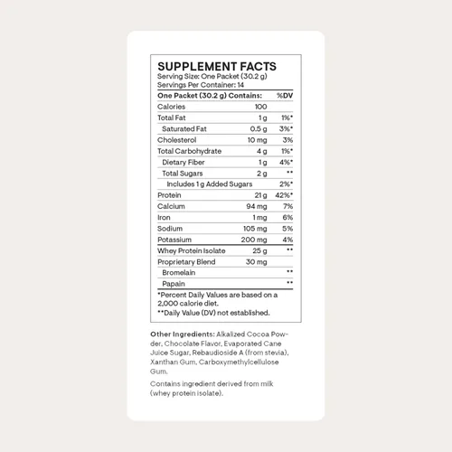 Vista 2 de THORNE - Proteína de suero aislada - 21 gramos de proteína de suero fácil de digerir en polvo - Certificado NSF para el deporte - Chocolate - 14.79