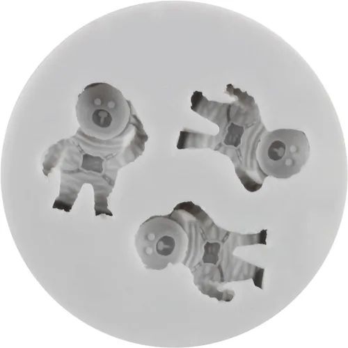 Vista 9 de Sijiangmold Molde de silicona para astronauta, diseño de astronauta, planeta, cohete, satélite, fondant, para cupcakes, decoración de pasteles