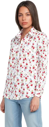 Vista 9 de Lands' End - Camisa de manga larga de cordón Pinwale para mujer
