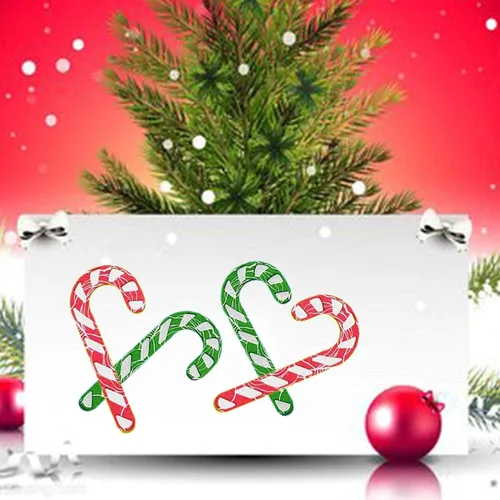 Vista 5 de Troqueles de corte de metal de Navidad, troqueles de bastón de caramelo, plantillas de grabado en relieve para álbumes de recortes, álbum