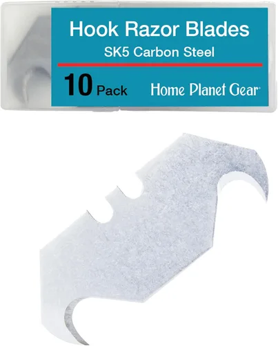 Vista 7 de Cuchillas dentadas para cuchillo utilitario – Paquete de diez maquinillas de afeitar de sierra SK5 de alta resistencia para reemplazo de cortador