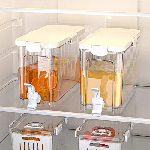 Vista 5 de Dispensador de agua de cubo de jugo 3.5L,Cubo de agua fría para bebidas de refrigerador,Dispensadores de bebidas heladas
