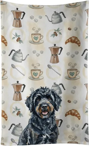 Vista 214 de Caroline's Treasures Afghan Hound - Toalla de cocina para barra de café, terciopelo frontal y lazo de algodón, lavable a máquina Sabueso afgano