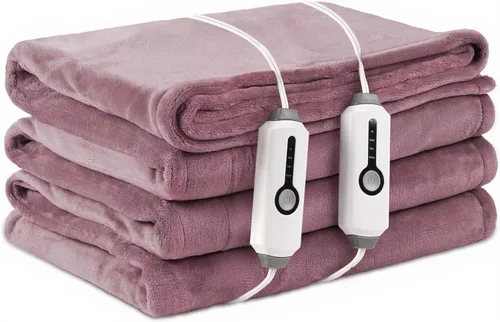 Vista 14 de LaffyLo Manta Eléctrica con Calefacción Tamaño Twin 62×84, Franela Transpirable y Lujosa, Regalo Suave y Cálido con Protección contra