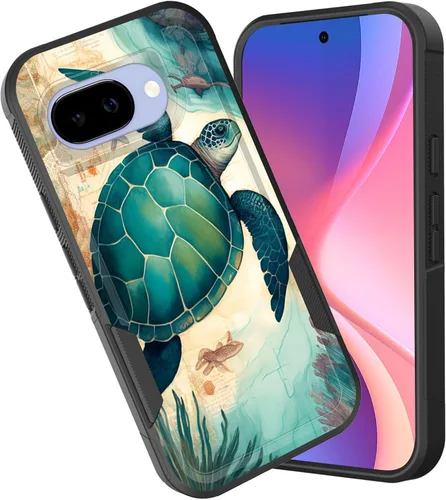 Vista 49 de Funda para Pixel 6A, funda híbrida de doble capa resistente a prueba de golpes de policarbonato duro de silicona suave TPU para Google Pixel 6A