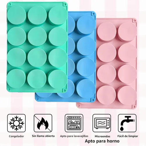 Vista 2 de Moldes redondos de 36 cavidades para galletas de chocolate, cilindro, cubierta de chocolate, moldes de silicona para dulces, mini pasteles, gelatina