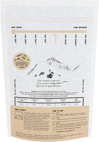 Vista 2 de Yakaty Mix 4oz – Natural Himalayan Goodness Dog Chewy, Pop and Puff todo en una bolsa