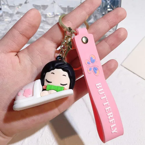 Vista 6 de Llavero de anime Demon Slaye kimetsu no yaiba manga Kamado Tanjirou, Nezuko, Zenitsu, Inosuke, regalo para hombres y mujeres, Varios