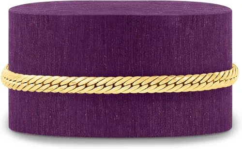 Vista 5 de Ross-Simons Pulsera italiana de oro de 14 quilates con eslabones cubanos