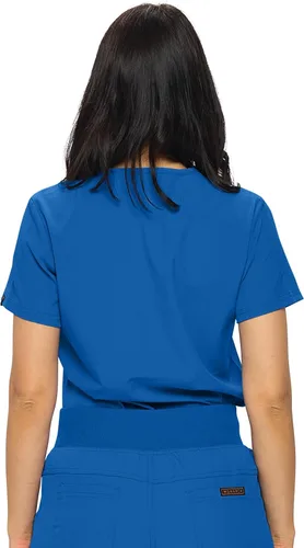 Vista 3 de Monarch Uniforms Camiseta médica para mujer con un bolsillo para mujer