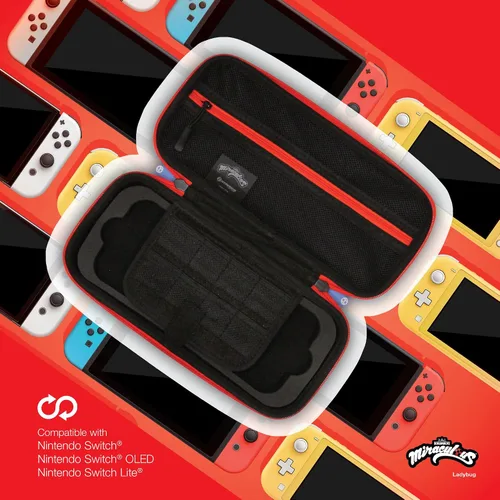 Vista 6 de Hyperkin Limited Edition Official Miraculous EVA Hard Shell Protective Travel Carrying Case Officially Licensed - For Nintendo Switch OLED