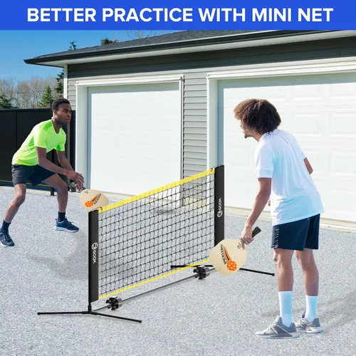 Vista 7 de GOOX 6FT Small Mini Pickleball Net Set - Quick Setup Indoor/Outdoor Portable Practice Net