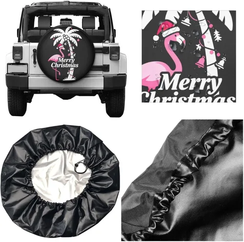 Vista 27 de Cool Cat and UFO Spare Tire Cover Wheel Protectors Dust-Proof Wheel Tire Cover Fit Trailer, Rv, Sand Many Vehicle 14inch