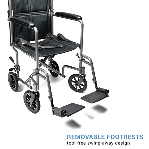 Vista 3 de Silla de ruedas de aluminio ligero, de Graham Field, EJ784-1, 19", Plateado
