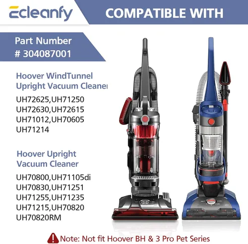 Vista 2 de Paquete de 4 filtros 304087001 compatibles con aspiradora vertical Hoover WindTunnel UH71250 UH72630 UH72625 UH72615 UH71012 UH70605 UH71214 Nota