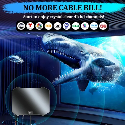 Vista 3 de Antena de TV mejorada 2026 para Smart TV, antena interior para canales
