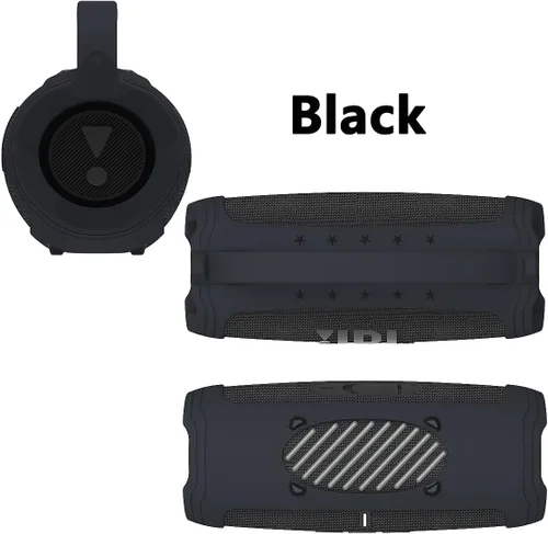 Vista 4 de JCHPINE Funda de Silicona para Altavoz Bluetooth Portátil JBL Charge 5, Soporte de Piel Protectora para Accesorios de Altavoz JBL Charge 5