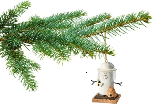 Vista 2 de Idea de regalo para apicultores, regalos de abejas, adornos de Navidad de abeja y apicultor - Viene en caja de regalo por lo que está listo