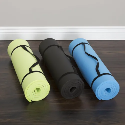 Vista 6 de Wakeman - Tapete de yoga grueso – Tapete de entrenamiento de doble cara de 1/2 pulgada – 72 x 24 pulgadas para gimnasio en casa, fitness o pilates