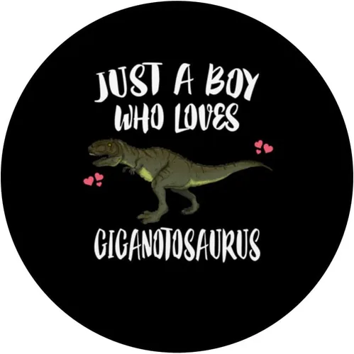 Vista 3 de Just A Boy Who Loves Giganotosaurus Dinosaur Lover PopSockets Swappable PopGrip