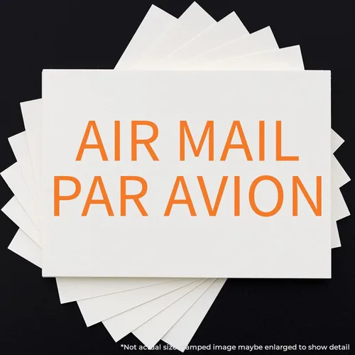 Vista 6 de Sello Avion Autoentintado para Correo Aéreo Par – Tinta Negra