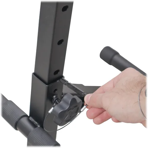 Vista 7 de Prox X-GIGCHAIRMK2 - Silla de trono portátil plegable para operador AV para DJ, altura ajustable, con cojín acolchado de terciopelo de 13 pulgadas