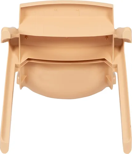 Vista 69 de Flash Furniture - Silla escolar apilable de plástico azul con altura de asiento de 10 1/2 pulgadas Construcción duradera, uso comercial