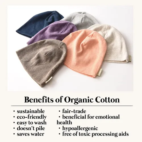 Vista 7 de CHARM Gorro orgánico para niños Slouchy algodón para niños