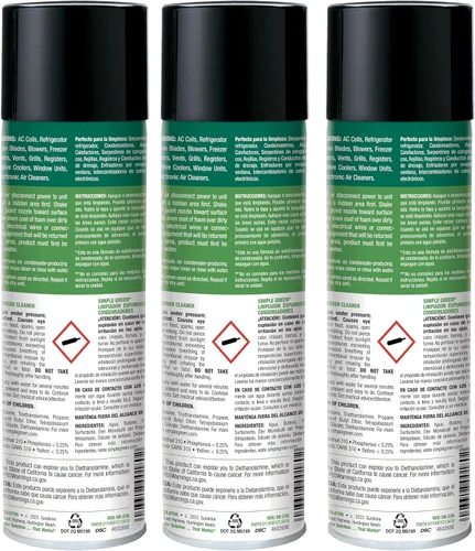 Vista 2 de Simple Green Limpiador de Serpentines Espumoso en Aerosol de 20 oz (Paquete de 3)