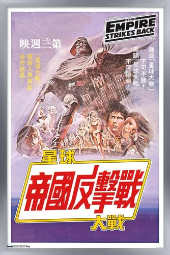 Vista 9 de Trends International Star Wars: The Empire Strikes Back - Póster de pared de texto, 14.725 x 22.375 pulgadas, versión enmarcada de madera de granero