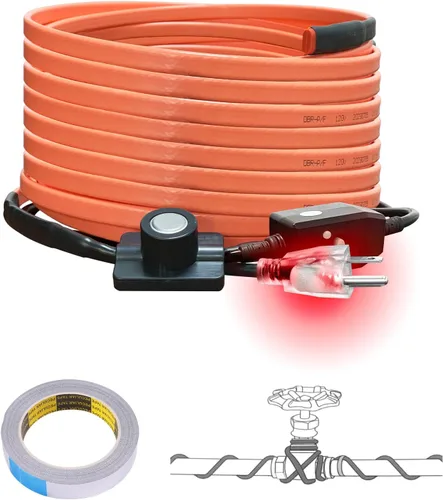 Vista 10 de Cupohus - Cinta térmica de 3 pies para tuberías de agua con termostato