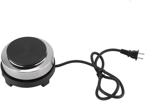 Vista 7 de Placa eléctrica pequeña, 500 W, encimera portátil de un solo quemador, multifunción, calentador eléctrico de cocina para el hogar para hervidor