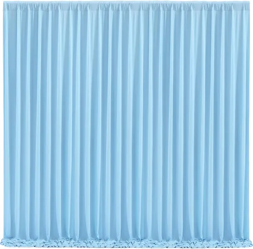 Vista 14 de Cortinas de Fondo Beige - Cortinas de Poliéster Sin Arrugas para Fotografía, Cortinas de Fondo para Fiestas, para Decoraciones de Baby Shower