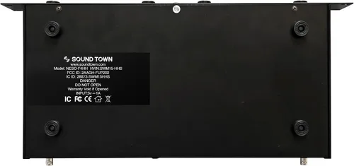 Vista 5 de Sound Town Sistema de micrófono inalámbrico UHF profesional de 4 canales con receptor de metal montado en estante y 4 micrófonos de mano