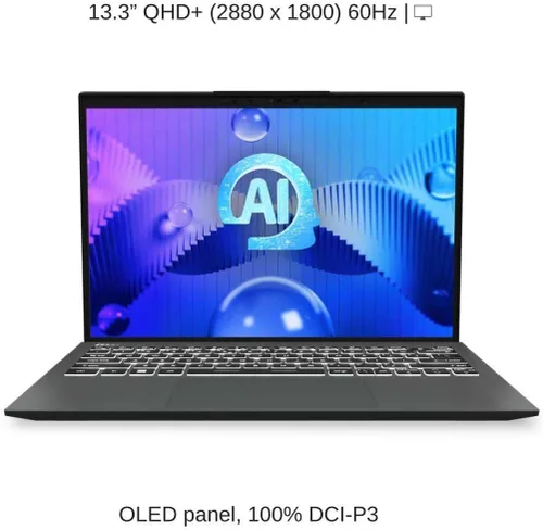Vista 6 de HIDevolution [2024] MSI Prestige 13 AI Evo A1MG [gris estelar] QHD+ OLED de 13.3 pulgadas, 1.4 GHz Ultra 7-155H, gráficos Intel Arc, 16 GB LPDDR5