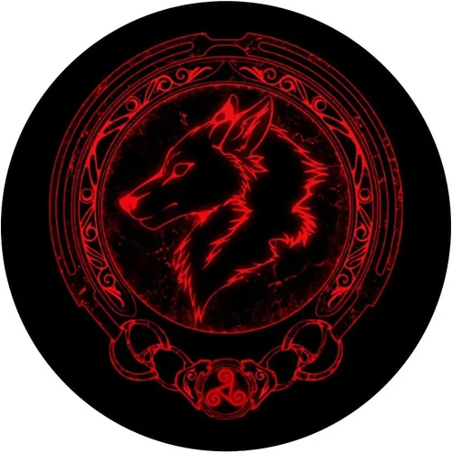 Vista 3 de Viking Fenrir Fenris Wolf Celta Triskelion Símbolo PopSockets intercambiables PopGrip