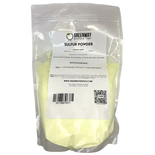 Vista 5 de Greenway Biotech, Inc. Fertilizante orgánico en polvo de azufre para plantas, necesario para reducir el pH y mejorar las deficiencias de azufre