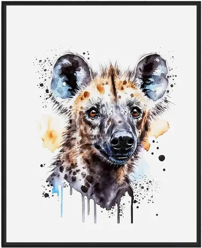 Vista 40 de WIldlife - Póster impreso de pez pescador, impresiones abstractas de animales de acuarela, obras de arte de naturaleza para sala de estar