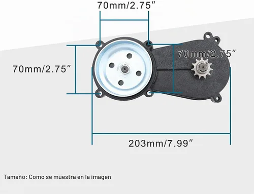 Vista 2 de GOOFIT T8F Caja de engranajes de transmisión de piñón de 11 dientes para motor de 2 tiempos de 33 cc, 34 cc, 47 cc y 49 cc, minimoto, moto de cross