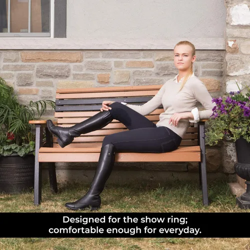 Vista 7 de ELATION EuroSeat - Pantalones de equitación de platino Brooklyn de cintura alta para mujer