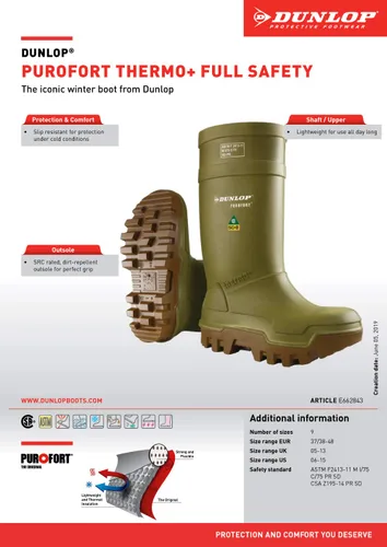 Vista 3 de Dunlop Protective Footwear - Botas blancas de PVC