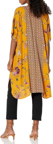 Vista 2 de Angie Cárdigan tipo kimono largo bohemio para mujer