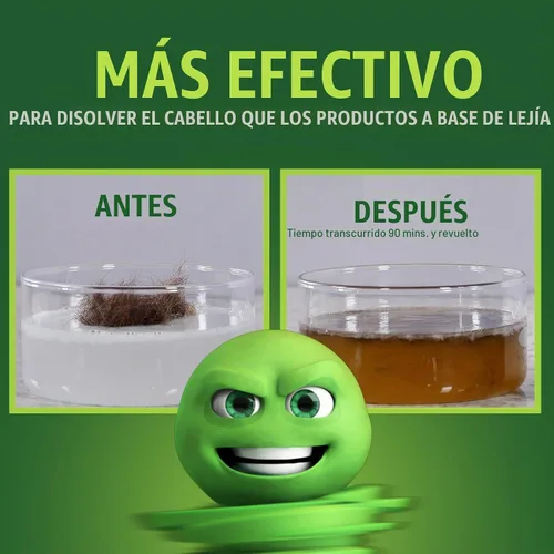 Vista 7 de Removedor de obstrucciones de drenaje Green Gobbler, disuelve cabello y grasa, abre el drenaje, 32 onzas