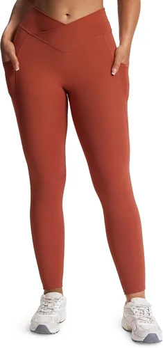 Vista 82 de Aoxjox Trinity - Pantalones de yoga de cintura alta con bolsillos para mujer, control de abdomen, cintura cruzada, leggings de entrenamiento suaves