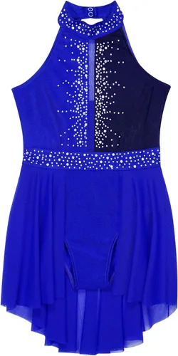 Vista 45 de CHICTRY Kids Girls Sparkly Rhinestone Ballet Gymnastics Leotards Modern Lyrical Dance Costume