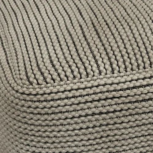 Vista 7 de SIMPLIHOME Eastmont - Puf cuadrado de 18 pulgadas de ancho, tejido a mano de poliéster PET en color crema, taburete bohemio para interiores