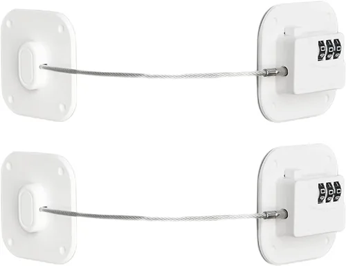 Vista 9 de Cerraduras de Seguridad para Niños para Gabinetes, Cerradura de Refrigerador con Combinación, Cerraduras de Ropero, Cerradura de Gabinete