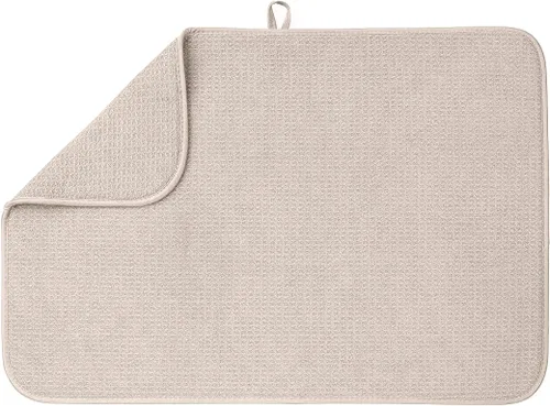 Vista 10 de Bellemain Tapete XXL para platos de 24 x 17 pulgadas (el tapete más grande) de microfibra, súper absorbente (gris)