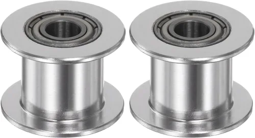 Vista 11 de HARFINGTON 2 piezas 2GT Polea tensora de 0.118 in de diámetro de 0.512 in de diámetro. Correa dentada de aluminio sin dientes para cinturón de 0.236